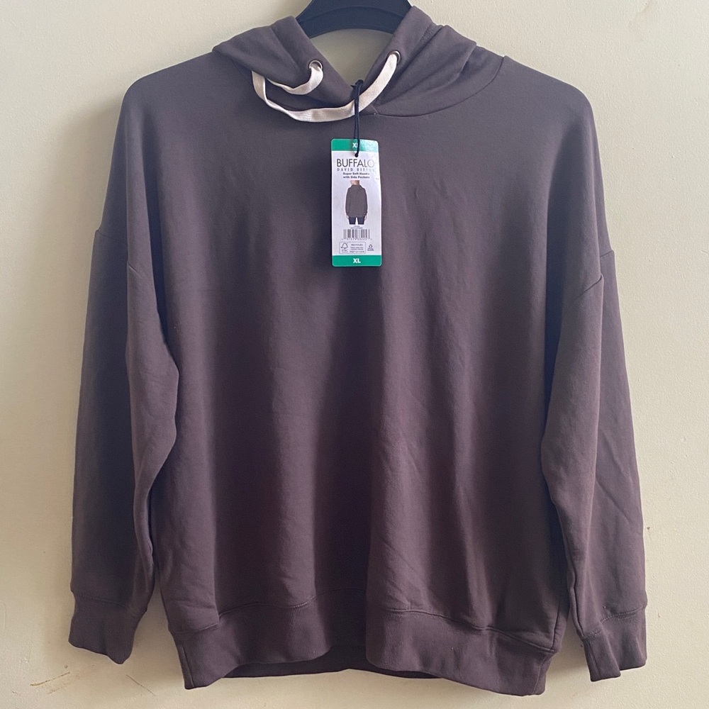 Buffalo David Bitton Men's Dark Brown Hoodie Sweater
